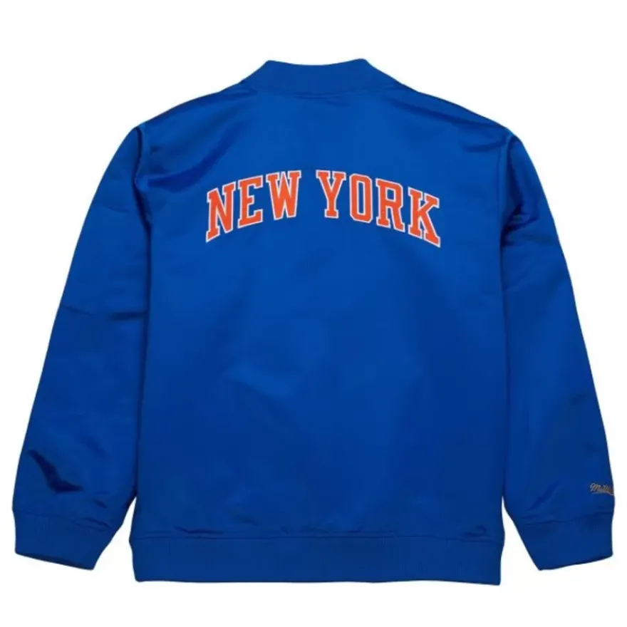 Mitchell & Ness Jackets & Outerwear-Lightweight Satin Bomber Vintage Logo New York Knicks