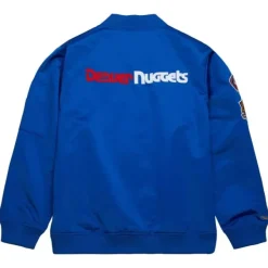 Mitchell & Ness Jackets & Outerwear-Lightweight Satin Bomber Vintage Logo Denver Nuggets
