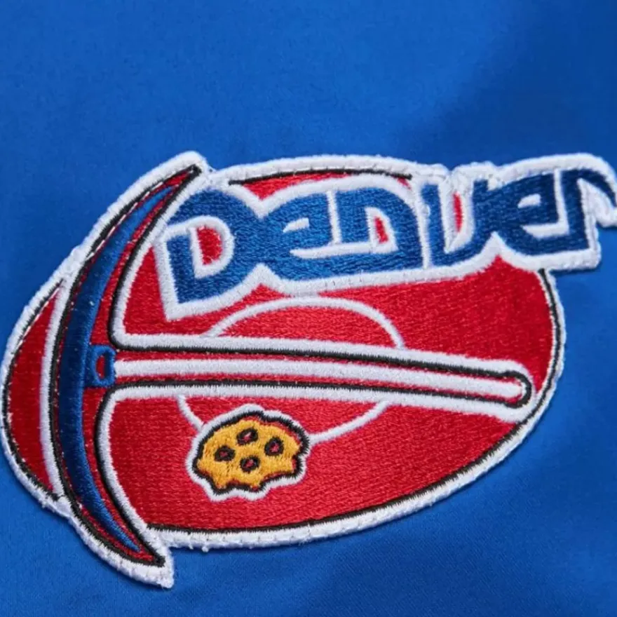 Mitchell & Ness Jackets & Outerwear-Lightweight Satin Bomber Vintage Logo Denver Nuggets