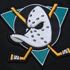 Mitchell & Ness Jackets & Outerwear-Lightweight Satin Bomber Vintage Logo Anaheim Ducks