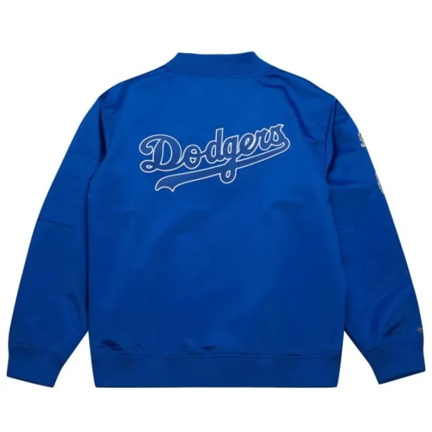 Mitchell & Ness Jackets & Outerwear-Lightweight Satin Bomber Vintage Logo Los Angeles Dodgers
