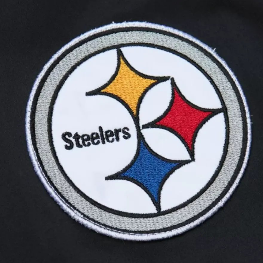 Mitchell & Ness Jackets & Outerwear-Lightweight Satin Bomber Vintage Logo Pittsburgh Steelers