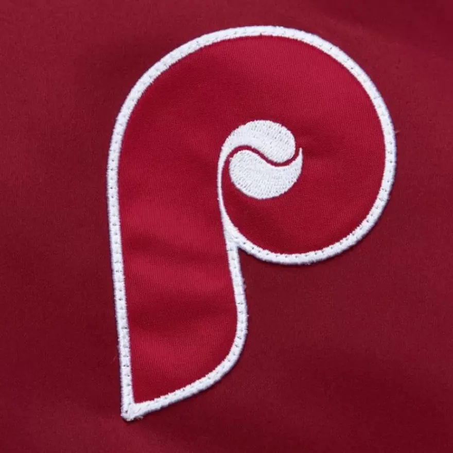 Mitchell & Ness Jackets & Outerwear-Lightweight Satin Bomber Vintage Logo Philadelphia Phillies