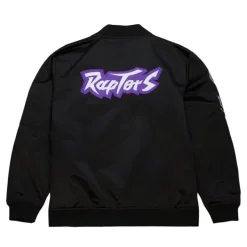 Mitchell & Ness Jackets & Outerwear-Lightweight Satin Bomber Vintage Logo Toronto Raptors
