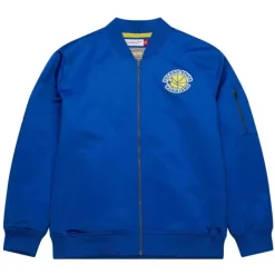 Mitchell & Ness Jackets & Outerwear-Lightweight Satin Bomber Vintage Logo Golden State Warriors