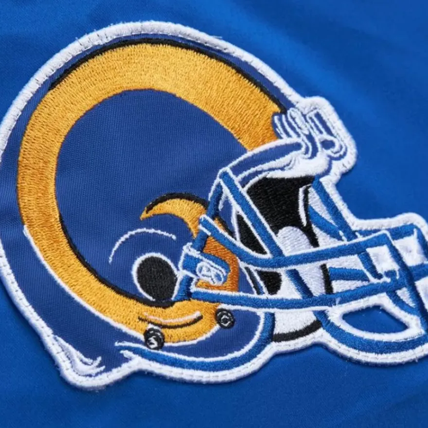 Mitchell & Ness Jackets & Outerwear-Lightweight Satin Bomber Vintage Logo Los Angeles Rams