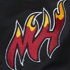 Mitchell & Ness Jackets & Outerwear-Lightweight Satin Bomber Vintage Logo Miami Heat