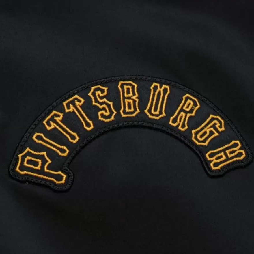 Mitchell & Ness Jackets & Outerwear-Lightweight Satin Bomber Vintage Logo Pittsburgh Pirates