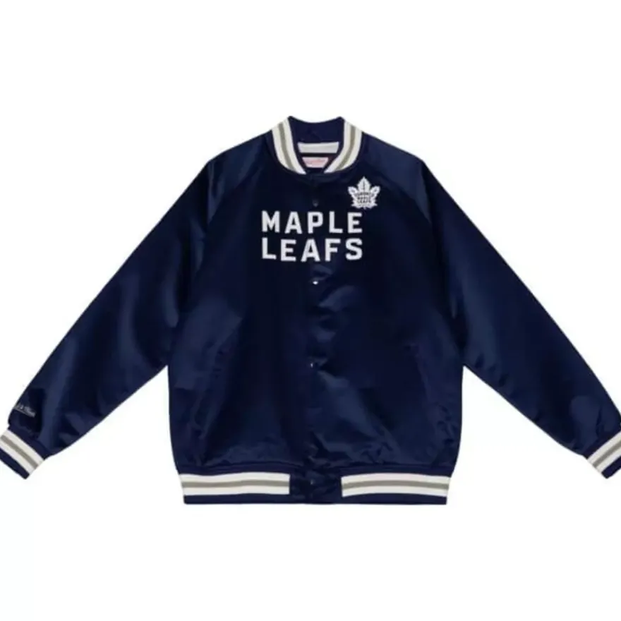 Mitchell & Ness Jackets & Outerwear-Lightweight Satin Jacket Toronto Maple Leafs