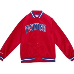 Mitchell & Ness Jackets & Outerwear-Lightweight Satin Jacket Detroit Pistons