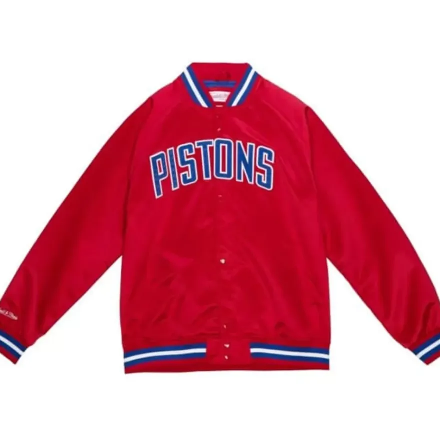 Mitchell & Ness Jackets & Outerwear-Lightweight Satin Jacket Detroit Pistons
