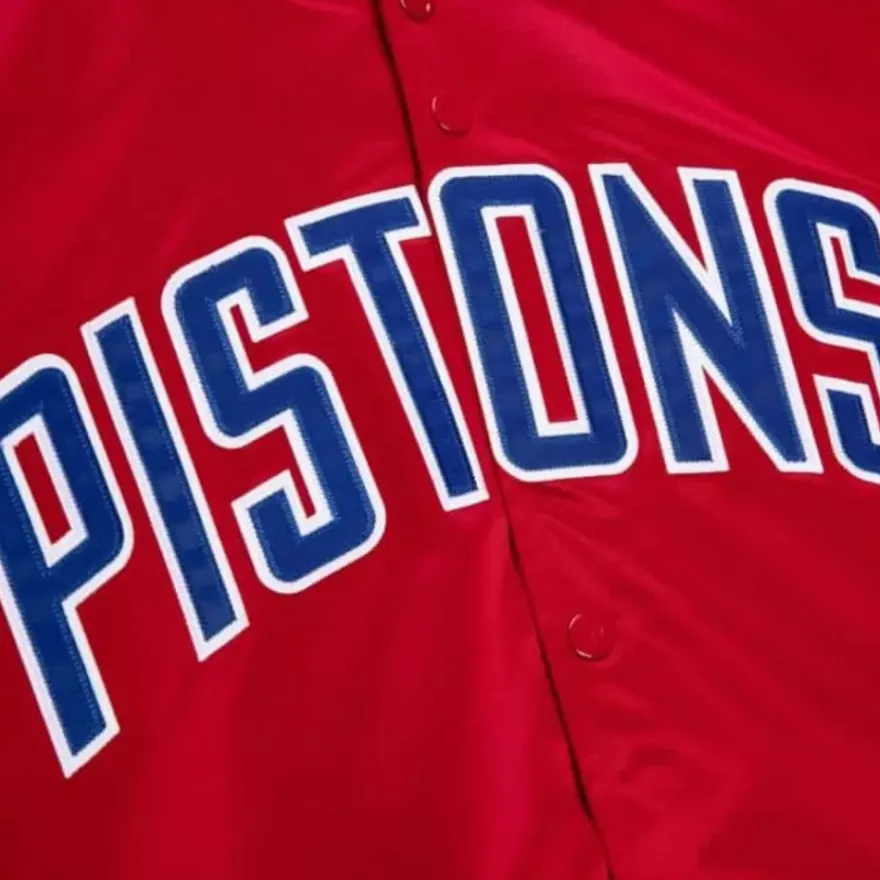 Mitchell & Ness Jackets & Outerwear-Lightweight Satin Jacket Detroit Pistons