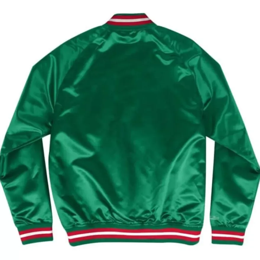 Mitchell & Ness Jackets & Outerwear-Lightweight Satin Jacket Milwaukee Bucks