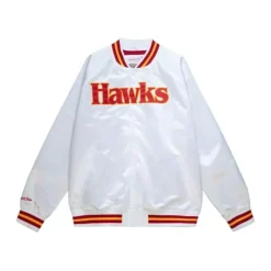 Mitchell & Ness Jackets & Outerwear-Lightweight Satin Jacket Atlanta Hawks