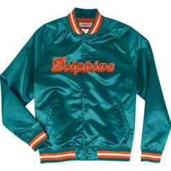 Mitchell & Ness Jackets & Outerwear-Lightweight Satin Jacket Miami Dolphins