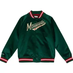 Mitchell & Ness Jackets & Outerwear-Lightweight Satin Jacket Minnesota Wild