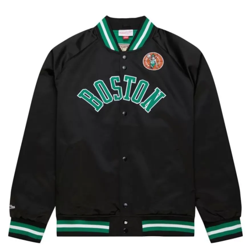 Mitchell & Ness Jackets & Outerwear-Lightweight Satin Jacket Boston Celtics
