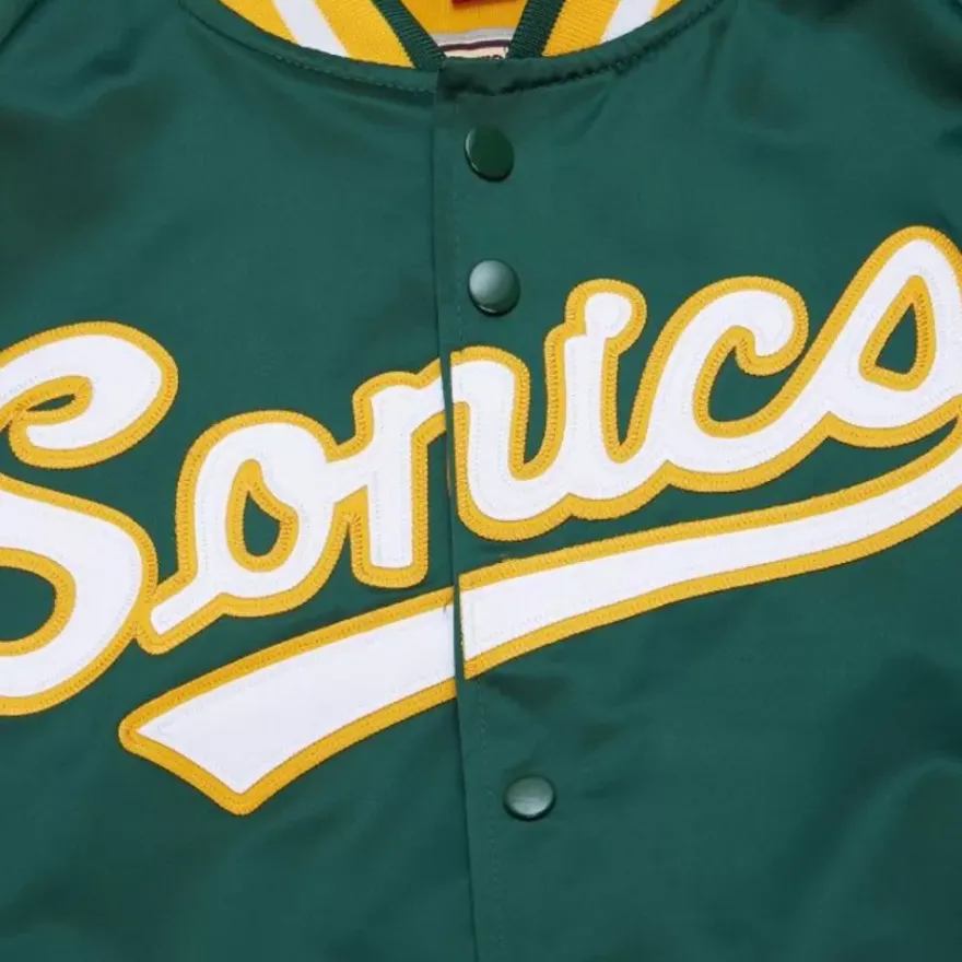Mitchell & Ness Jackets & Outerwear-Lightweight Satin Jacket Seattle Supersonics