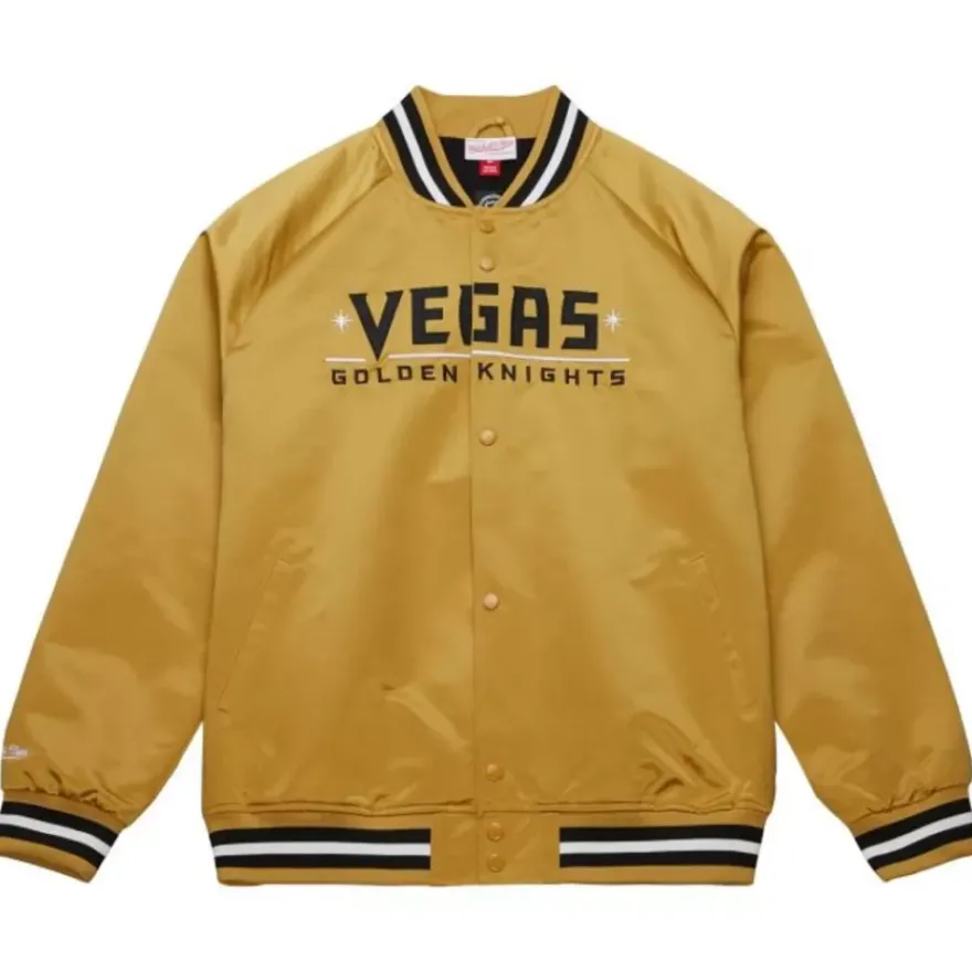 Mitchell & Ness Jackets & Outerwear-Lightweight Satin Jacket Current Logo Vegas Golden Knights