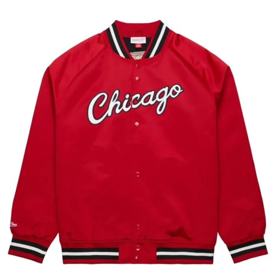Mitchell & Ness Jackets & Outerwear-Lightweight Satin Jacket Chicago Bulls