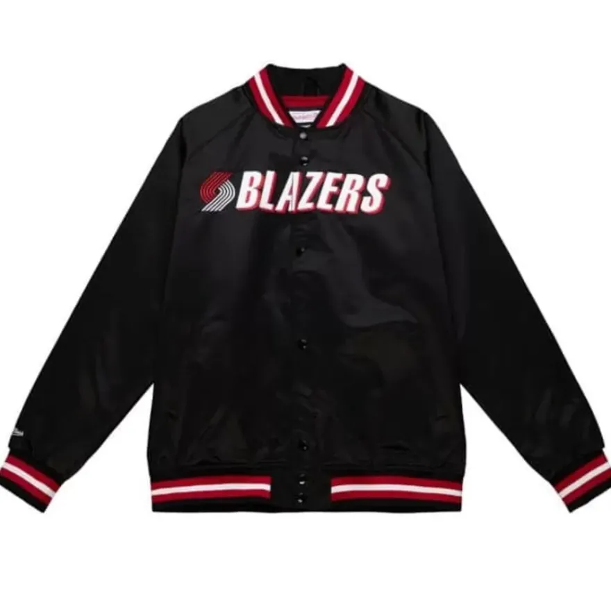 Mitchell & Ness Jackets & Outerwear-Lightweight Satin Jacket Portland Trail Blazers