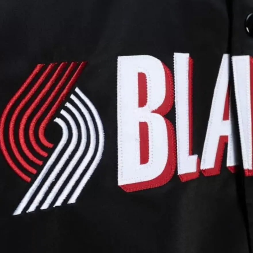 Mitchell & Ness Jackets & Outerwear-Lightweight Satin Jacket Portland Trail Blazers