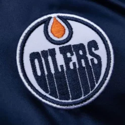 Mitchell & Ness Jackets & Outerwear-Lightweight Satin Jacket Edmonton Oilers