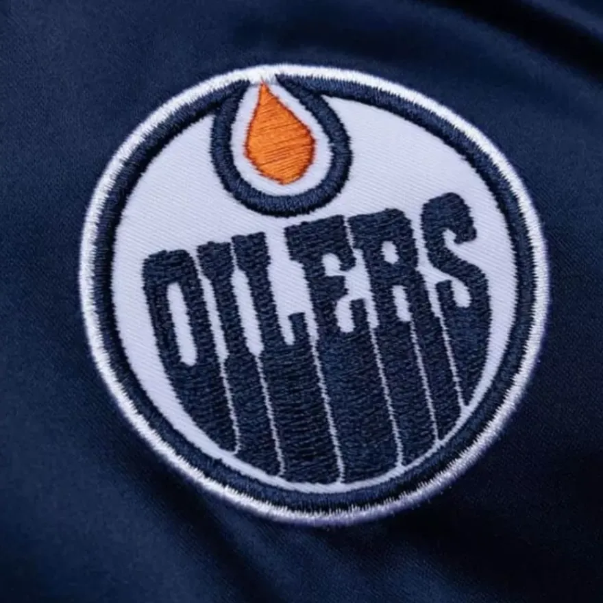 Mitchell & Ness Jackets & Outerwear-Lightweight Satin Jacket Edmonton Oilers