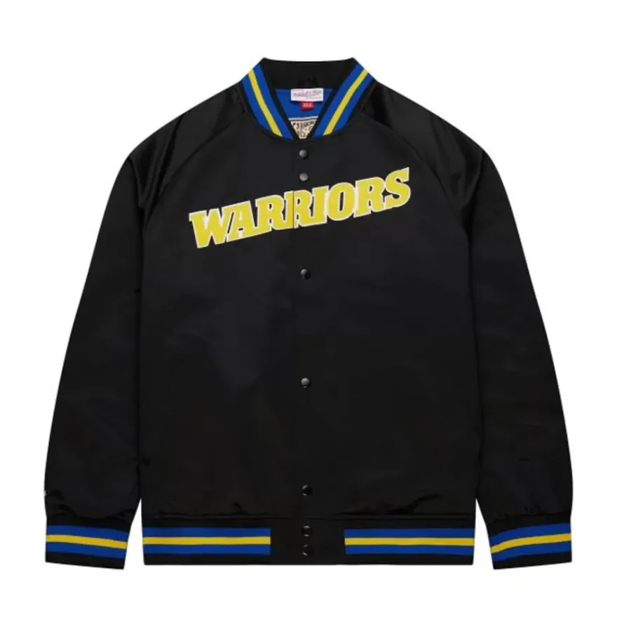 Mitchell & Ness Jackets & Outerwear-Lightweight Satin Jacket Golden State Warriors