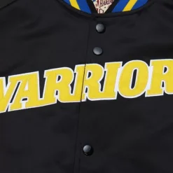 Mitchell & Ness Jackets & Outerwear-Lightweight Satin Jacket Golden State Warriors