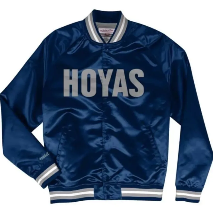 Mitchell & Ness Jackets & Outerwear-Lightweight Satin Jacket Georgetown University
