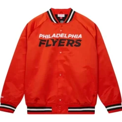 Mitchell & Ness Jackets & Outerwear-Lightweight Satin Jacket Current Logo Philadelphia Flyers