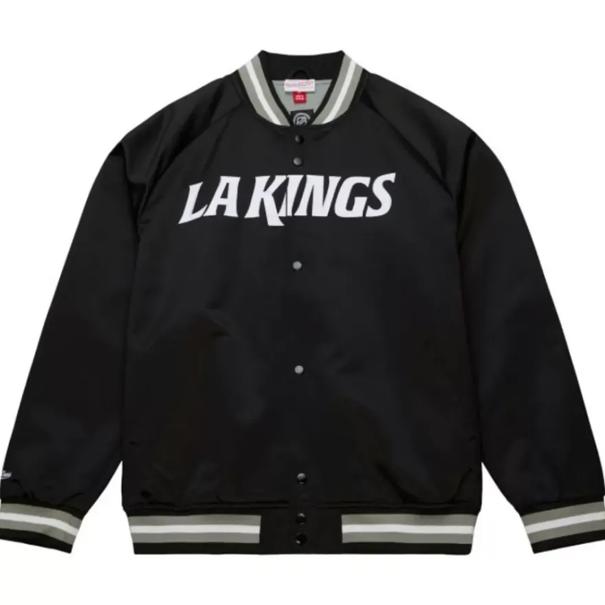 Mitchell & Ness Jackets & Outerwear-Lightweight Satin Jacket Current Logo Los Angeles Kings