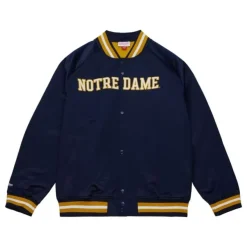 Mitchell & Ness Jackets & Outerwear-Lightweight Satin Jacket Current Logo University Of Notre Dame