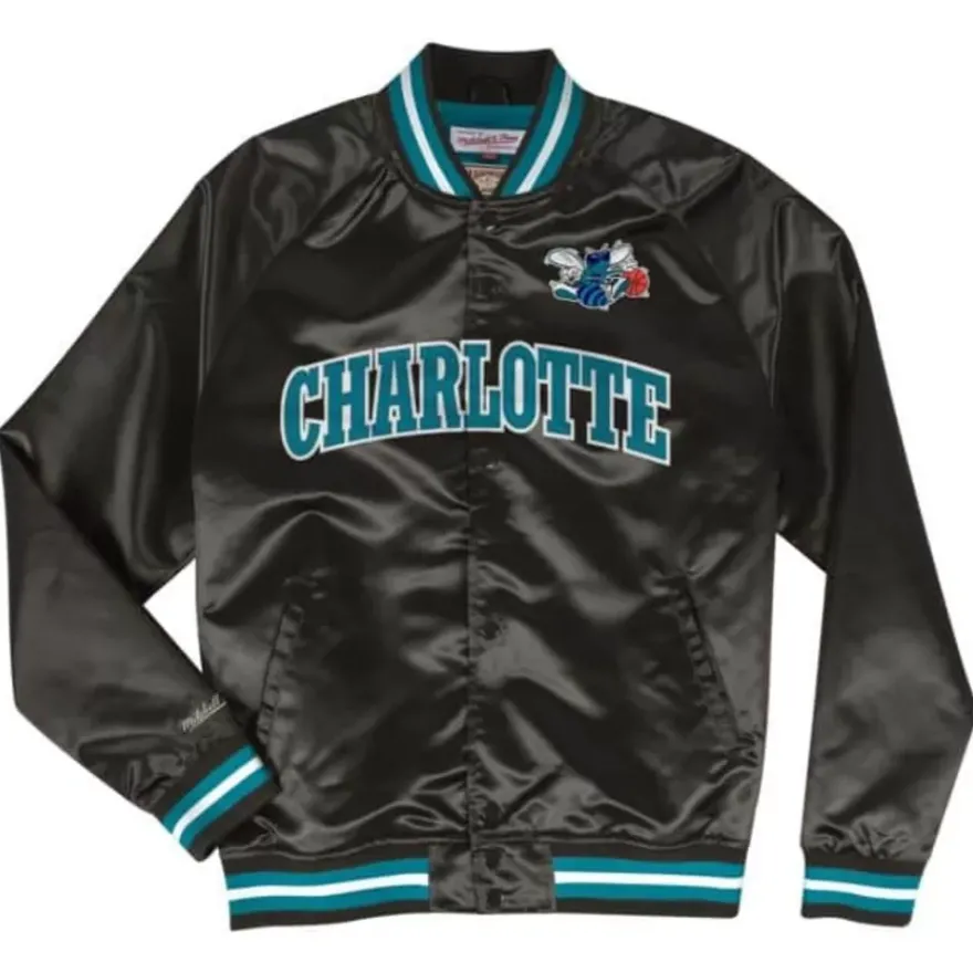 Mitchell & Ness Jackets & Outerwear-Lightweight Satin Jacket Charlotte Hornets