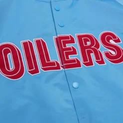 Mitchell & Ness Jackets & Outerwear-Lightweight Satin Jacket Houston Oilers