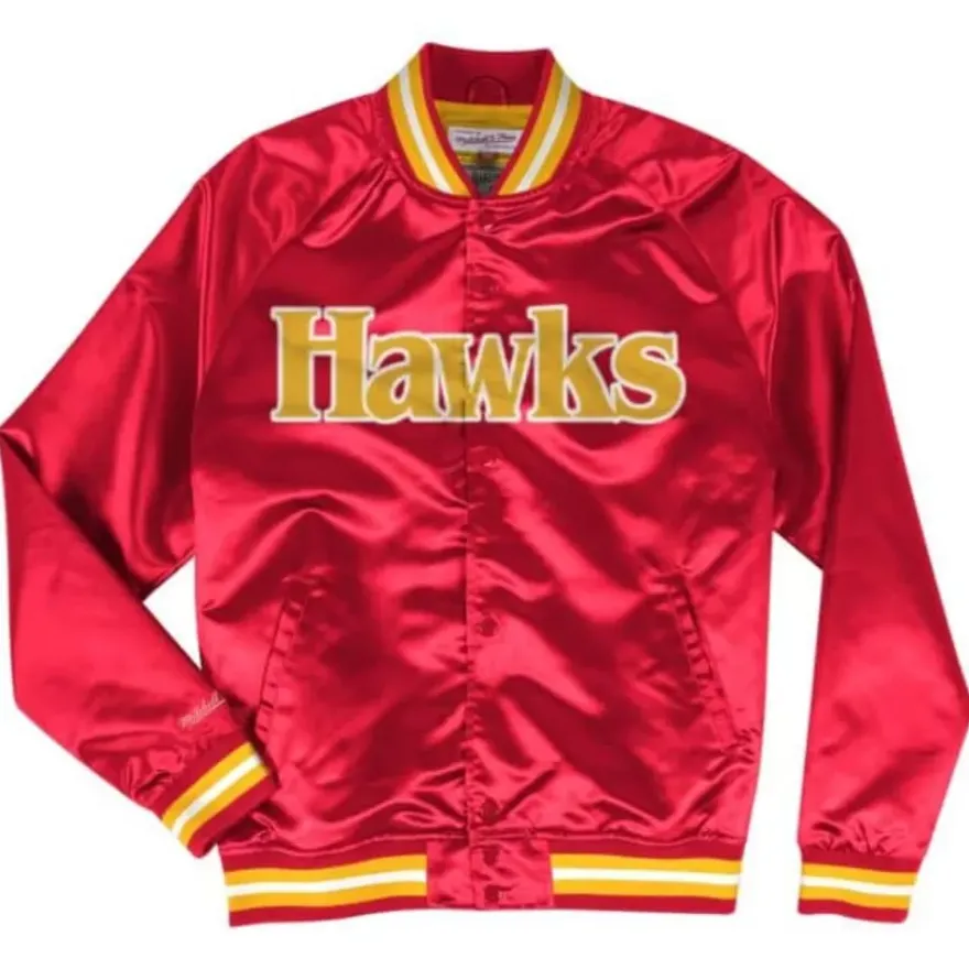 Mitchell & Ness Jackets & Outerwear-Lightweight Satin Jacket Atlanta Hawks