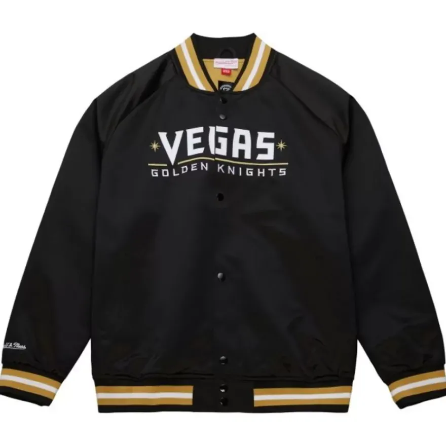 Mitchell & Ness Jackets & Outerwear-Lightweight Satin Jacket Current Logo Vegas Golden Knights