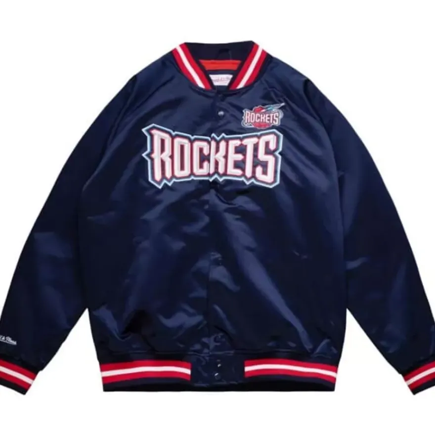 Mitchell & Ness Jackets & Outerwear-Lightweight Satin Jacket Houston Rockets