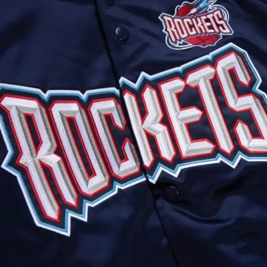 Mitchell & Ness Jackets & Outerwear-Lightweight Satin Jacket Houston Rockets