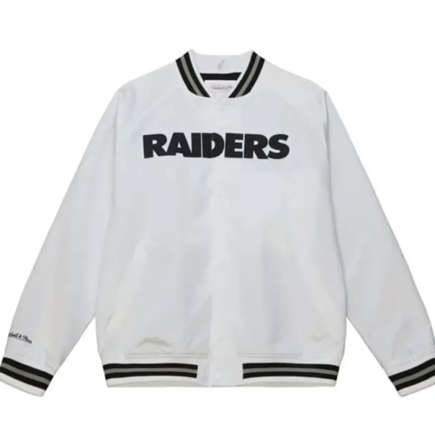 Mitchell & Ness Jackets & Outerwear-Lightweight Satin Jacket Oakland Raiders