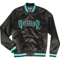 Mitchell & Ness Jackets & Outerwear-Lightweight Satin Jacket Vancouver Grizzlies