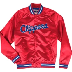 Mitchell & Ness Jackets & Outerwear-Lightweight Satin Jacket Los Angeles Clippers