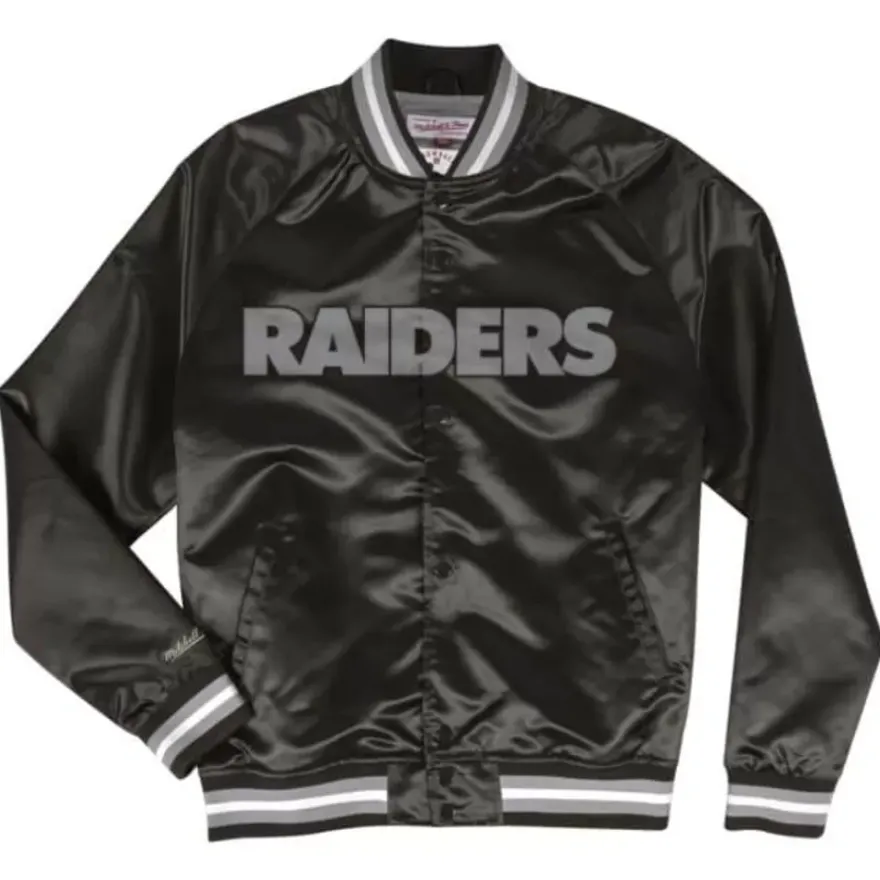 Mitchell & Ness Jackets & Outerwear-Lightweight Satin Jacket Oakland Raiders