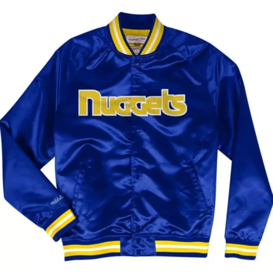 Mitchell & Ness Jackets & Outerwear-Lightweight Satin Jacket Denver Nuggets