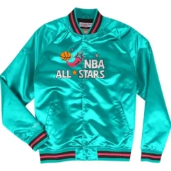 Mitchell & Ness Jackets & Outerwear-Lightweight Satin Jacket All-Star