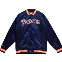 Mitchell & Ness Jackets & Outerwear-Lightweight Satin Jacket San Diego Padres