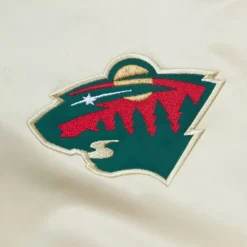 Mitchell & Ness Jackets & Outerwear-Lightweight Satin Jacket Current Logo Minnesota Wild