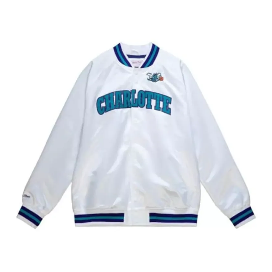 Mitchell & Ness Jackets & Outerwear-Lightweight Satin Jacket Charlotte Hornets