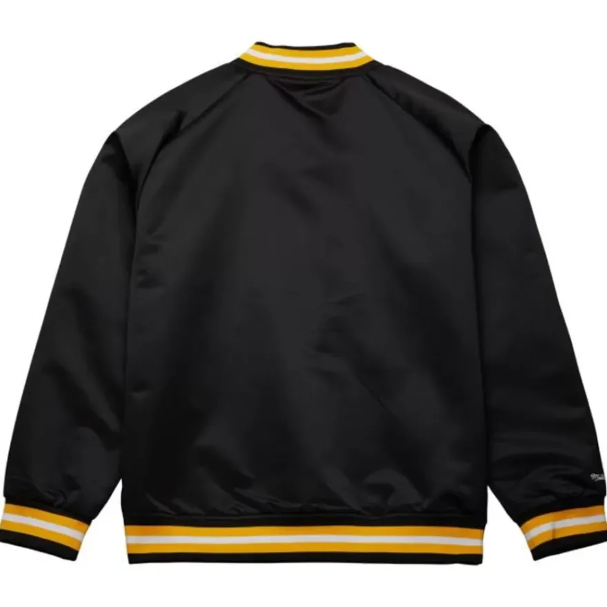 Mitchell & Ness Jackets & Outerwear-Lightweight Satin Jacket Current Logo Boston Bruins
